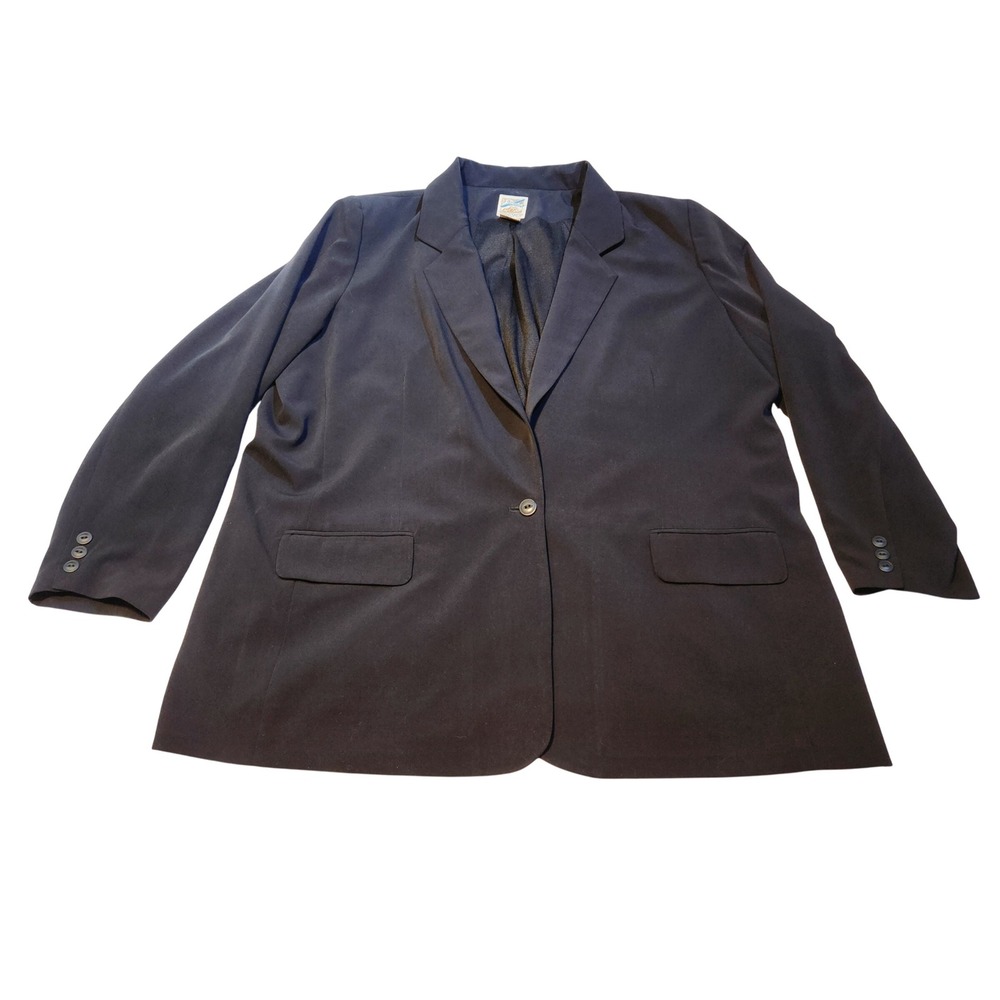 TravelSmith Ladies‎ 24W Blazer Regular Black Long Sleeve Business Career